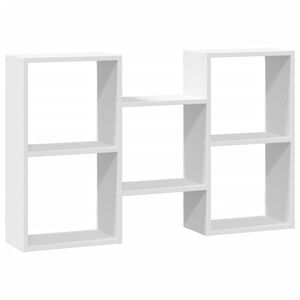 vidaXL Prateleira de parede 96x18x60 cm derivados de madeira branco