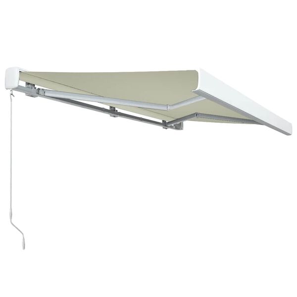 vidaXL Toldo manual com caixa 350x250 cm creme