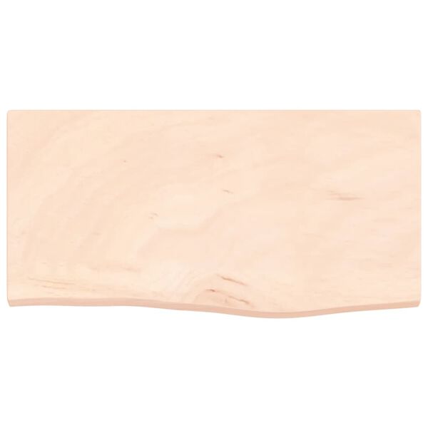 vidaXL Prateleira de parede 60x30x(2-4) cm carvalho maci&ccedil;o n&atilde;o tratado