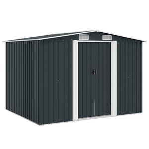 vidaXL Abrigo de jardim 257x205x178 cm a&ccedil;o antracite