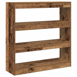 vidaXL Gabinete de Livros 3 n&iacute;veis 100 x 30 x 103 cm Madeira antiga