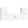vidaXL Conjunto m&oacute;veis de TV 3 pcs madeira processada branco