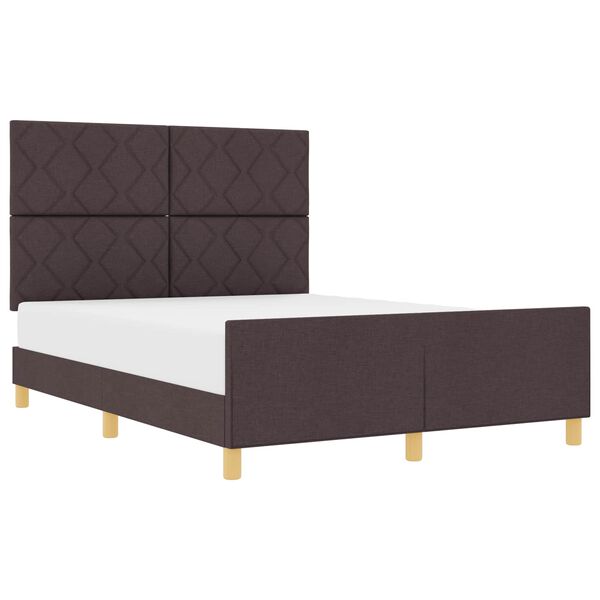 vidaXL Estrutura da Cama Castanho escuro 160 x 200 cm tecido