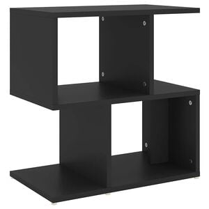 vidaXL Mesa de cabeceira 50x30x51,5 cm derivados de madeira preto