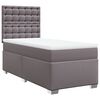 vidaXL Cama com molas/colch&atilde;o 90x200 cm couro artificial cinzento