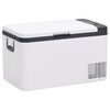 vidaXL Mala t&eacute;rmica com pega 18 L PP e PE preto e branco