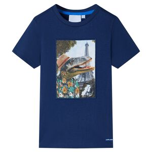 T-shirt para crian&ccedil;a azul-escuro 116