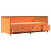vidaXL Sof&aacute;-cama sem colch&atilde;o 80x200 cm madeira de pinho castanho cera