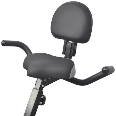 vidaXL Bicicleta exercício magnética dobrável com encosto roda 2,5 kg