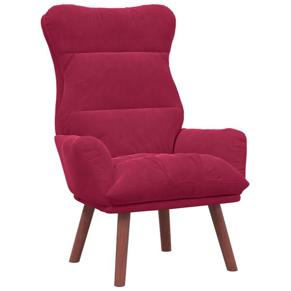 vidaXL poltrona Vinho Vermelho 69 x 74 x 93 cm Veludo