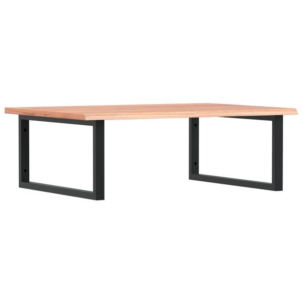 vidaXL Prateleira de parede p/ lavat&oacute;rio a&ccedil;o/madeira carvalho maci&ccedil;a