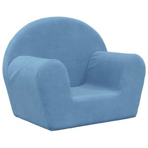 vidaXL Sof&aacute; infantil pel&uacute;cia macia azul