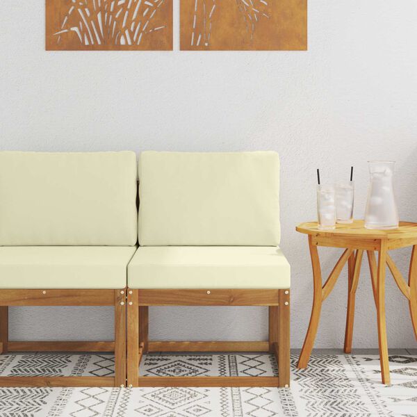 vidaXL Sof&aacute; M&eacute;dio Externo Madeira S&oacute;lida de Ac&aacute;cia