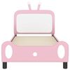 vidaXL Estrutura de Cama Infantil com Cabeceira Rosa 90 x 200 cm PU