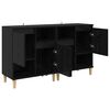 vidaXL Aparadores 2 pcs Carvalho Preto 60 x 35 x 70 cm