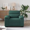 vidaXL Poltrona 100x81x84 cm tecido verde-escuro
