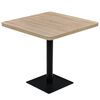 vidaXL Mesa bistr&ocirc; em MDF e a&ccedil;o quadrada 80x80x75 cm cor de carvalho