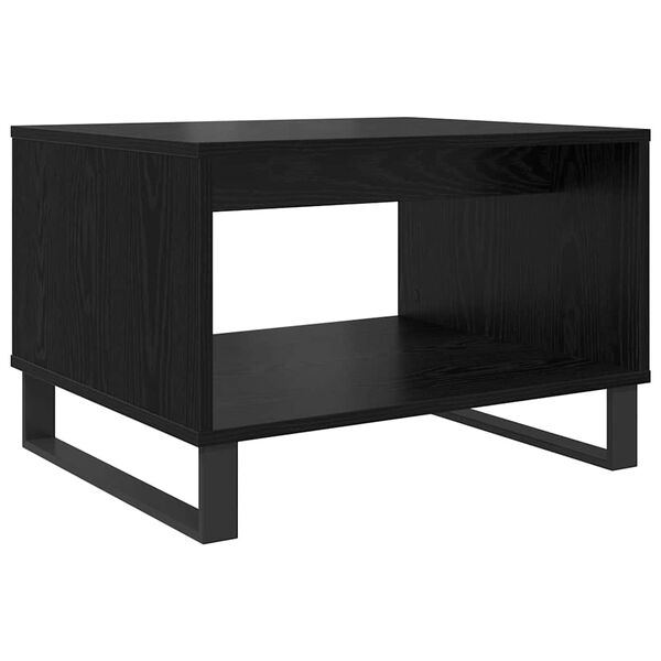 vidaXL Mesa de centro Carvalho preto 60 x 50 x 40 cm