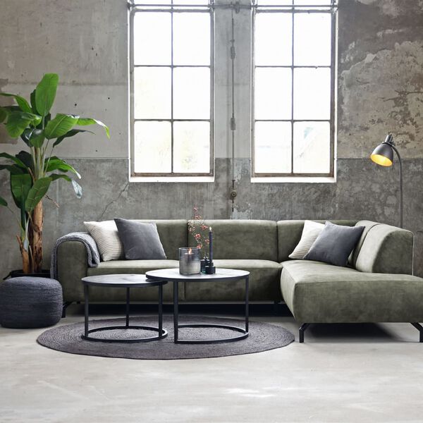 LABEL51 Tapete de juta redondo 180x180 cm XXL antracite