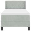 vidaXL Cama Box com colch&atilde;o Cinzento-claro 200 x 80 cm Veludo