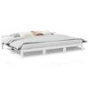 vidaXL Estrutura de cama familiar sem colch&atilde;o branco 240x200 cm