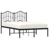 vidaXL Estrutura de cama com cabeceira 120x190 cm metal preto