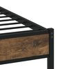 vidaXL Estrutura de cama sem colch&atilde;o 193x203cm metal carvalho fumado