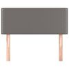 vidaXL Cabeceira de cama couro artificial 90x5x78/88 cm cinzento