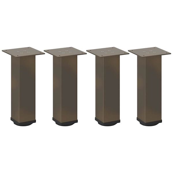 vidaXL Pés para mesa de centro 4 peças aço natural 30-32 cm aço