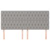 vidaXL Cabeceira Cinza Claro 200x7x118/128 cm Tecido