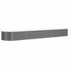 vidaXL Canteiro elevado jardim 368x80x36 a&ccedil;o galvanizado antracite