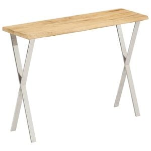 vidaXL Mesa consola c/ borda viva 105x33x76cm madeira mangueira maci&ccedil;a
