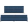 vidaXL Cama Box com fitas LED com cabeceira Azul 200 x 200 cm tecido