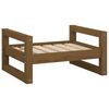 vidaXL Cama p/ c&atilde;es 55,5x45,5x28 cm madeira pinho maci&ccedil;a castanho mel
