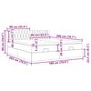 vidaXL Estrutura de cama otomana com colch&otilde;es tecido creme 180x200cm