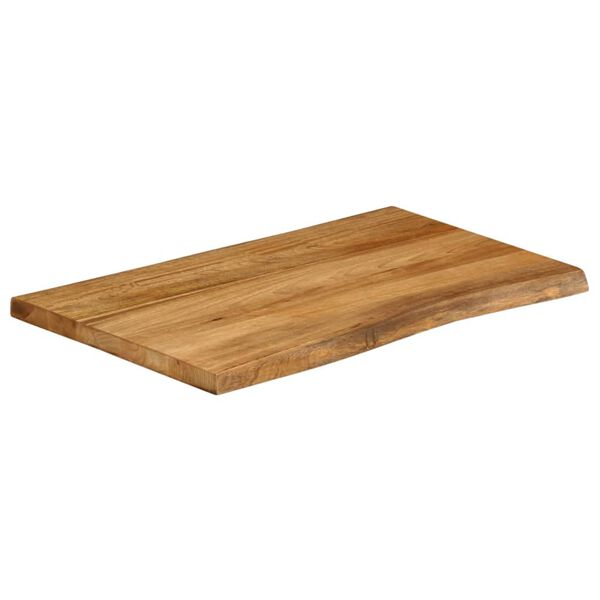 vidaXL Tampo de mesa c/ borda viva 80x60x3,8 cm mangueira maci&ccedil;a