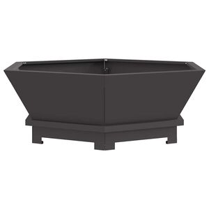 vidaXL Bowl de Fogo Preto 75 x 75 x 28 cm A&ccedil;o Corten