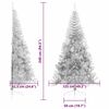vidaXL &Aacute;rvore de Natal Artificial Pr&eacute;-iluminada Prateado 240 cm PET
