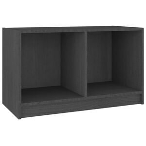 vidaXL M&oacute;vel de TV 70x33x42 cm madeira de pinho maci&ccedil;a cinzento