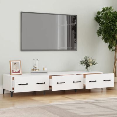 vidaXL Móvel para TV 150x34,5x30 cm madeira processada branco