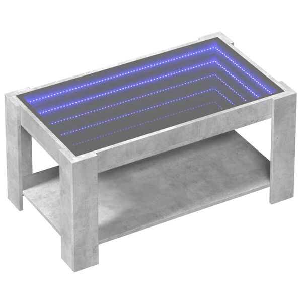 vidaXL Mesa de centro c/ LEDs 93x53x45 derivados de madeira