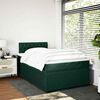 vidaXL Cama boxspring com colch&atilde;o 120x190 cm veludo verde-escuro