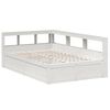 vidaXL Cama com estante sem colch&atilde;o 120x200 cm pinho maci&ccedil;o branco