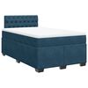 vidaXL Cama boxspring com colch&atilde;o 120x200 cm veludo azul-escuro