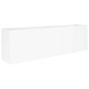 vidaXL Vaso de Jardim Branco 200 x 40 x 60 cm A&ccedil;o laminado a frio