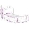 vidaXL Estrutura de Cama Infantil com Cabeceira Cinzento-claro PU