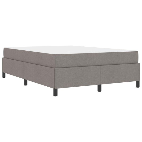 vidaXL Cama Box Cinzento-acastanhado 140 x 200 cm tecido