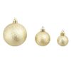 vidaXL Conjunto de bolas de natal 100 pcs 3/4/6 cm dourado