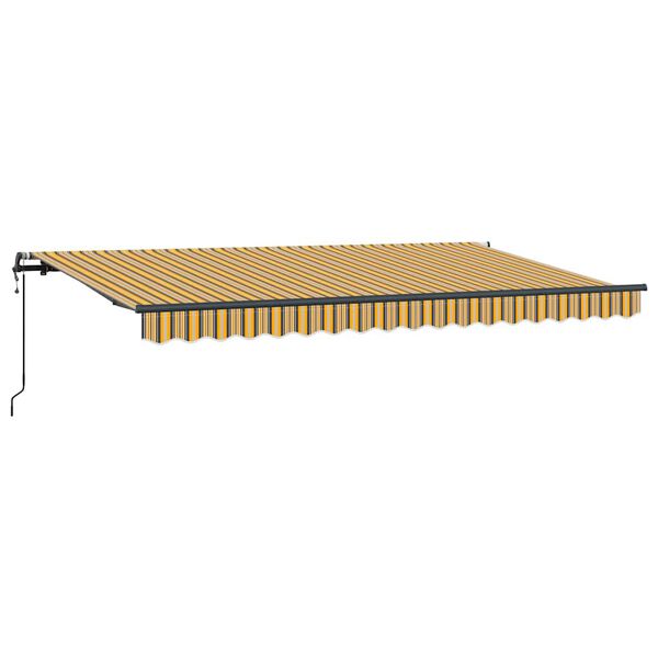 vidaXL Toldo Retr&aacute;til Amarelo 400 x 200 cm tecido