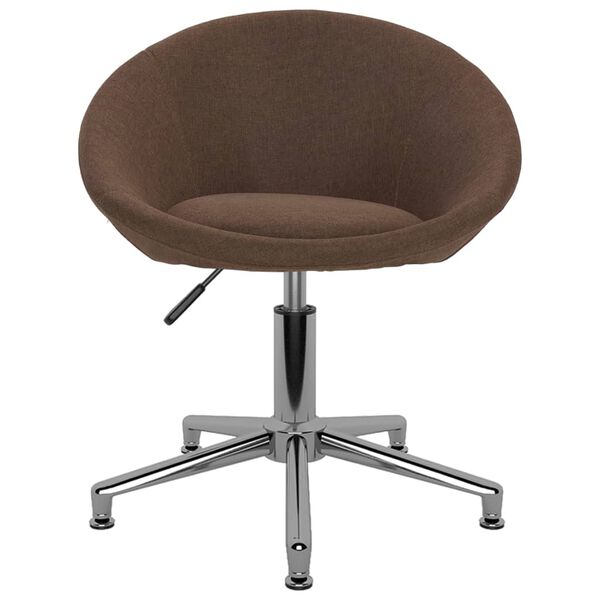 vidaXL Cadeiras de jantar girat&oacute;rias 6 pcs tecido castanho